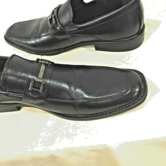 Bonafini Shoes Mens Dress Shoes Loafers Everyday Moc Toe Black